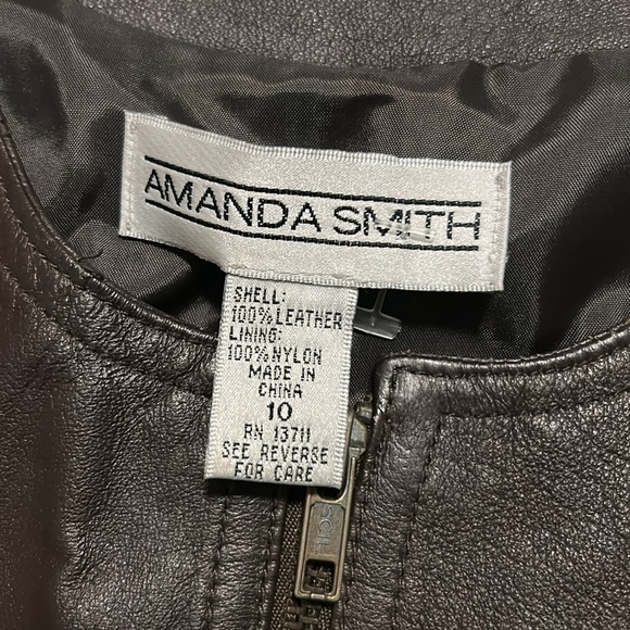 Amanda Smith Dark Brown Leather Vest - Picture 5 of 5